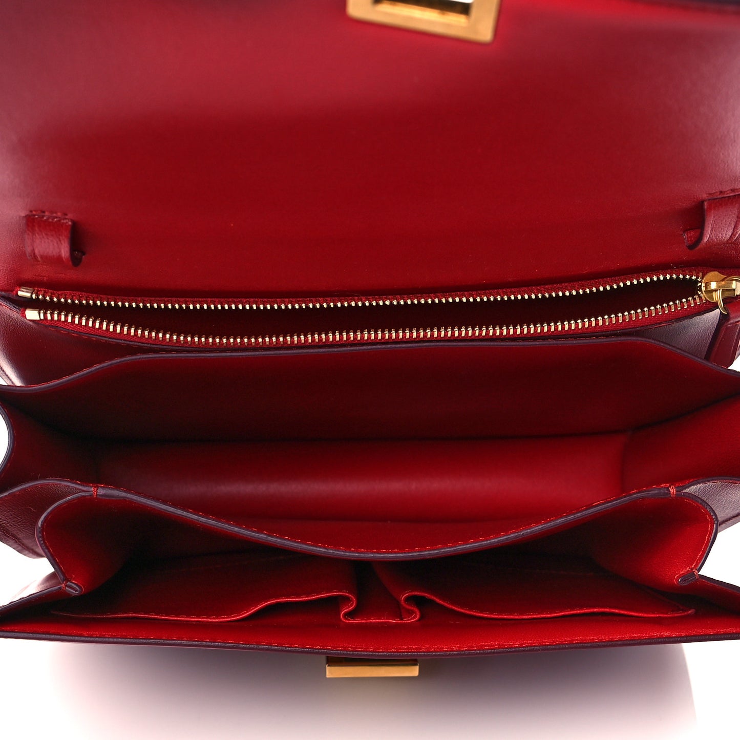 Smooth Calfskin Medium Classic Box Flap Bag Red