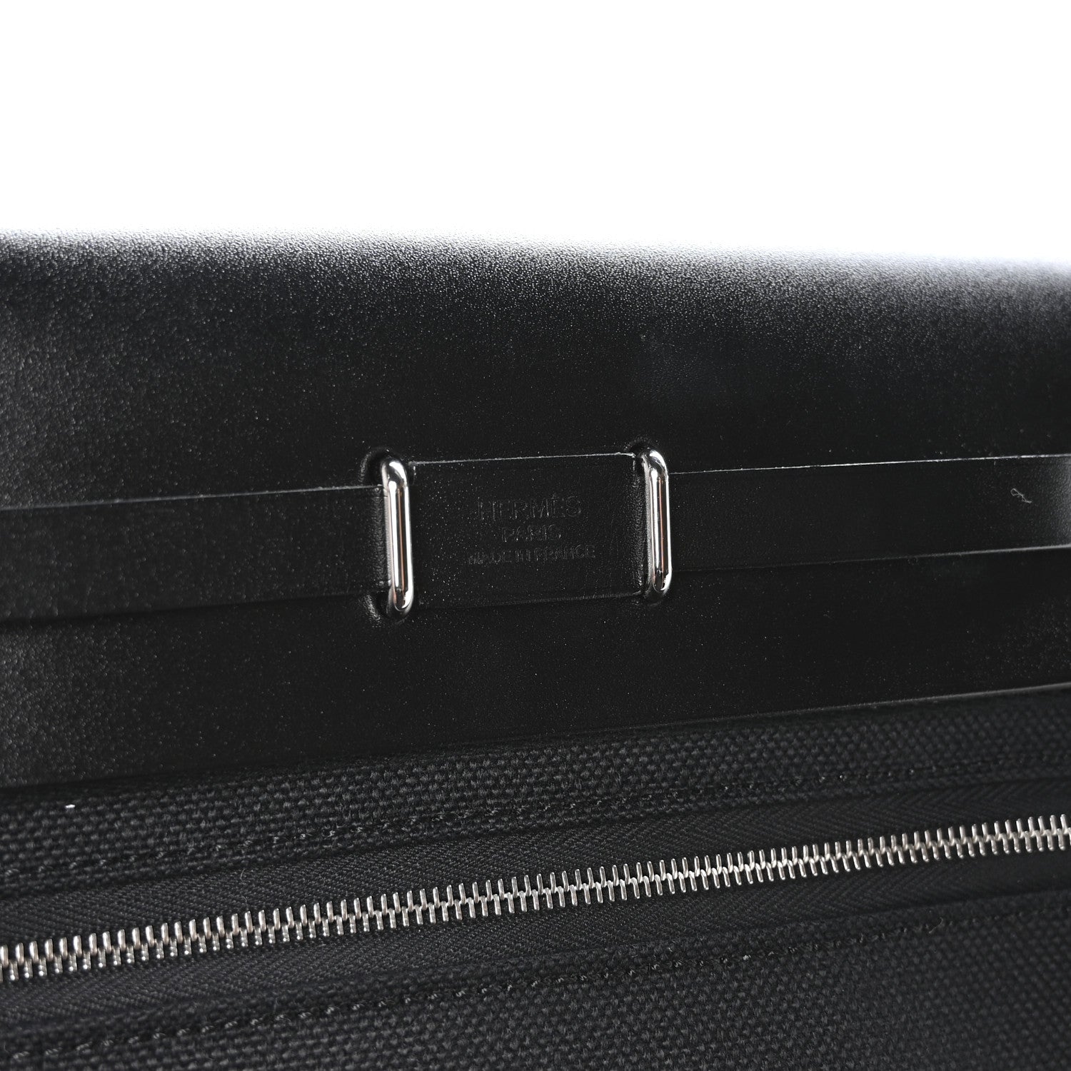 Hermes Military Toile Vache Hunter Herbag Zip Retourne 20 Black 6 of 11