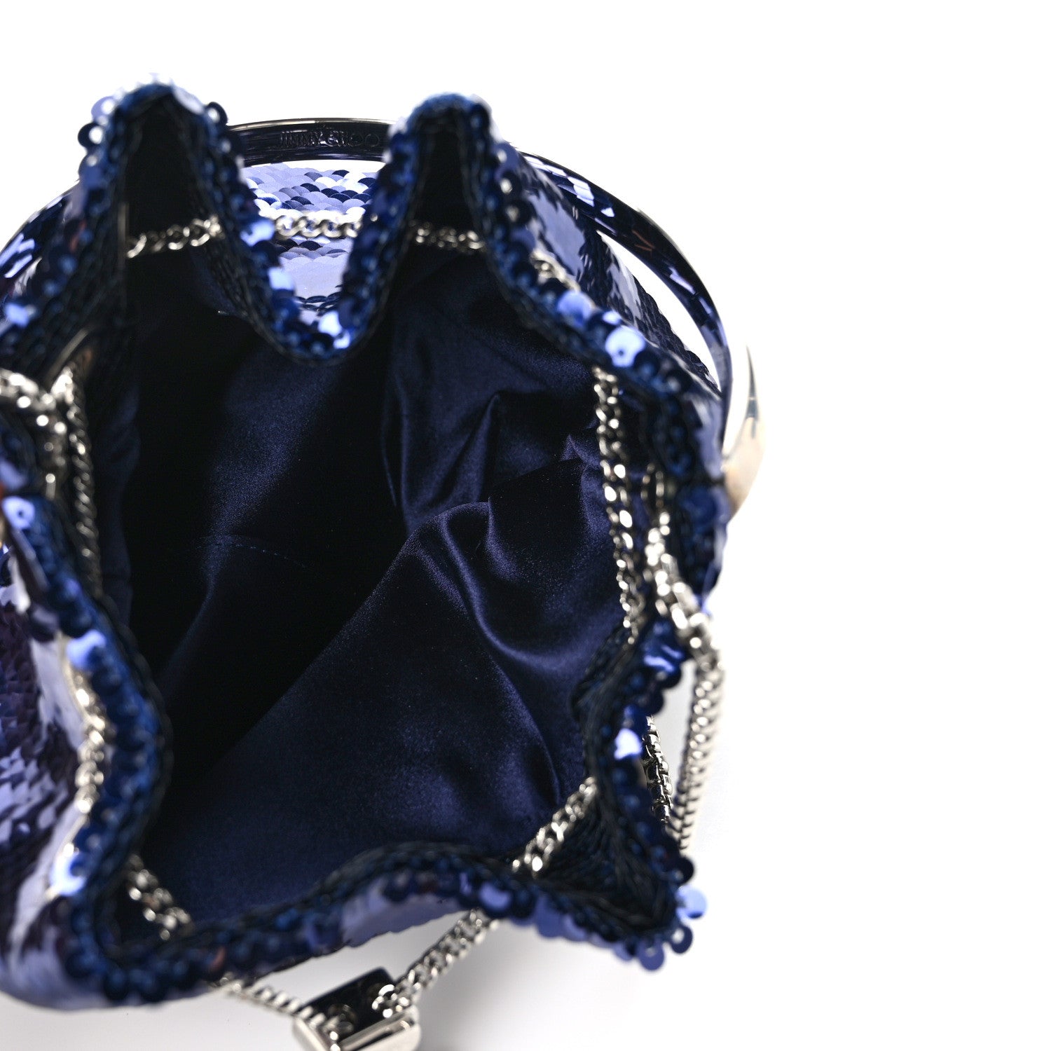 Jimmy Choo Sequin Paillettes Micro Bon Bon Bag Ink 5 of 9