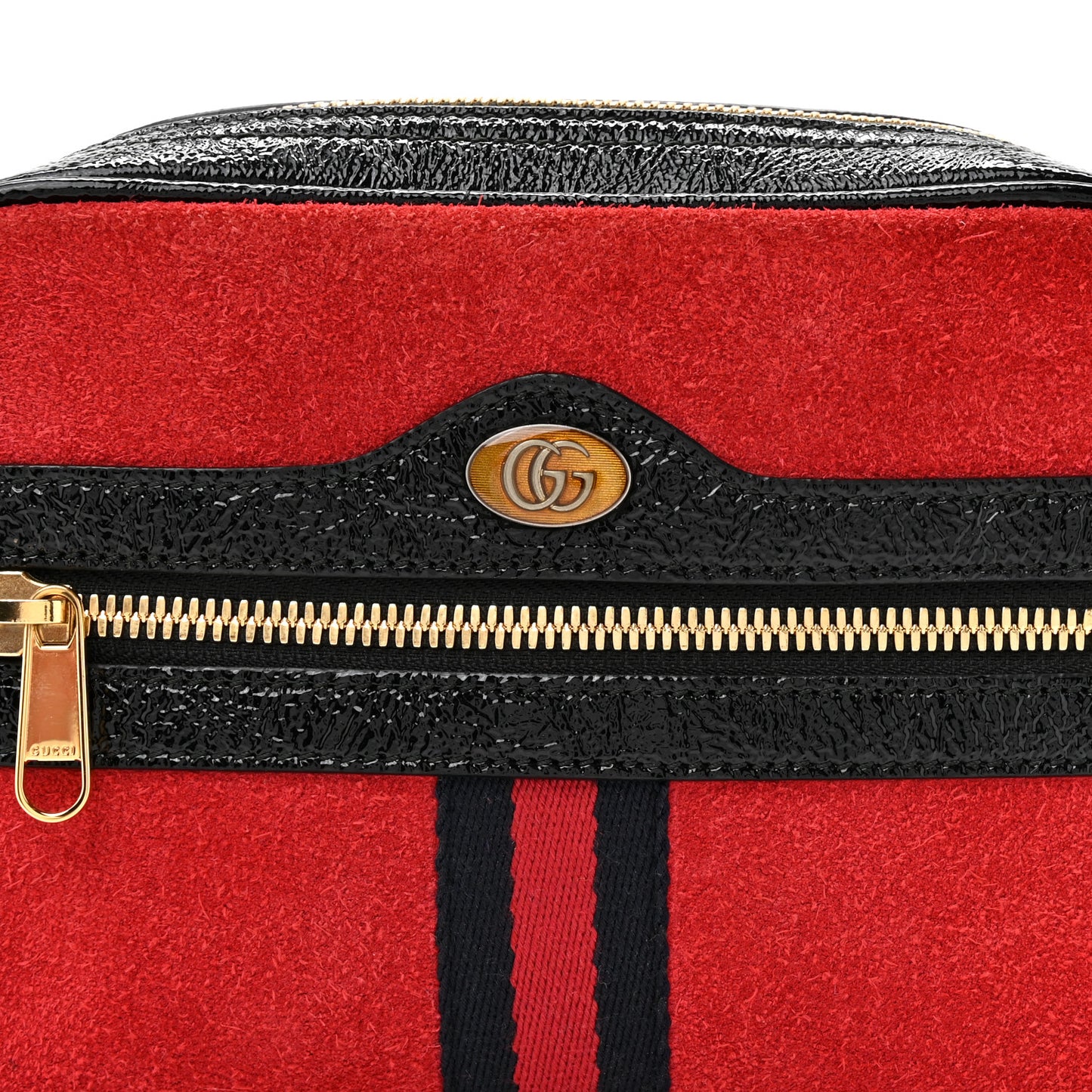 Suede Small Ophidia Belt Bag 85 34 Hibiscus Red