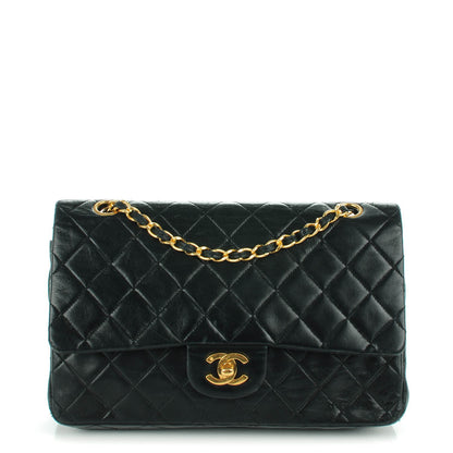 Chanel Lambskin Quilted Medium Double Flap Black 1 of 8