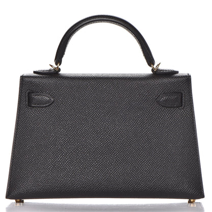 Hermes Epsom Mini Kelly Sellier 20 Black 4 of 27