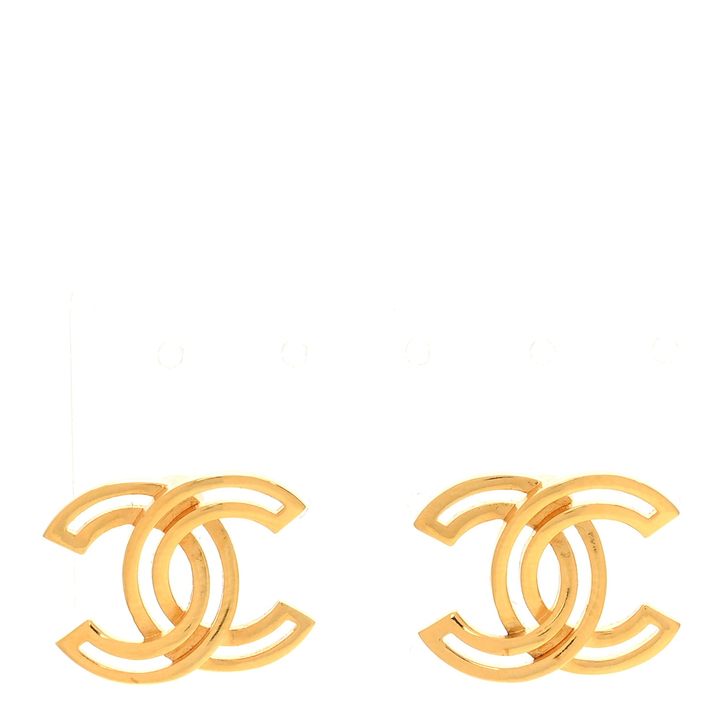 Metal Obazine CC Earrings Gold
