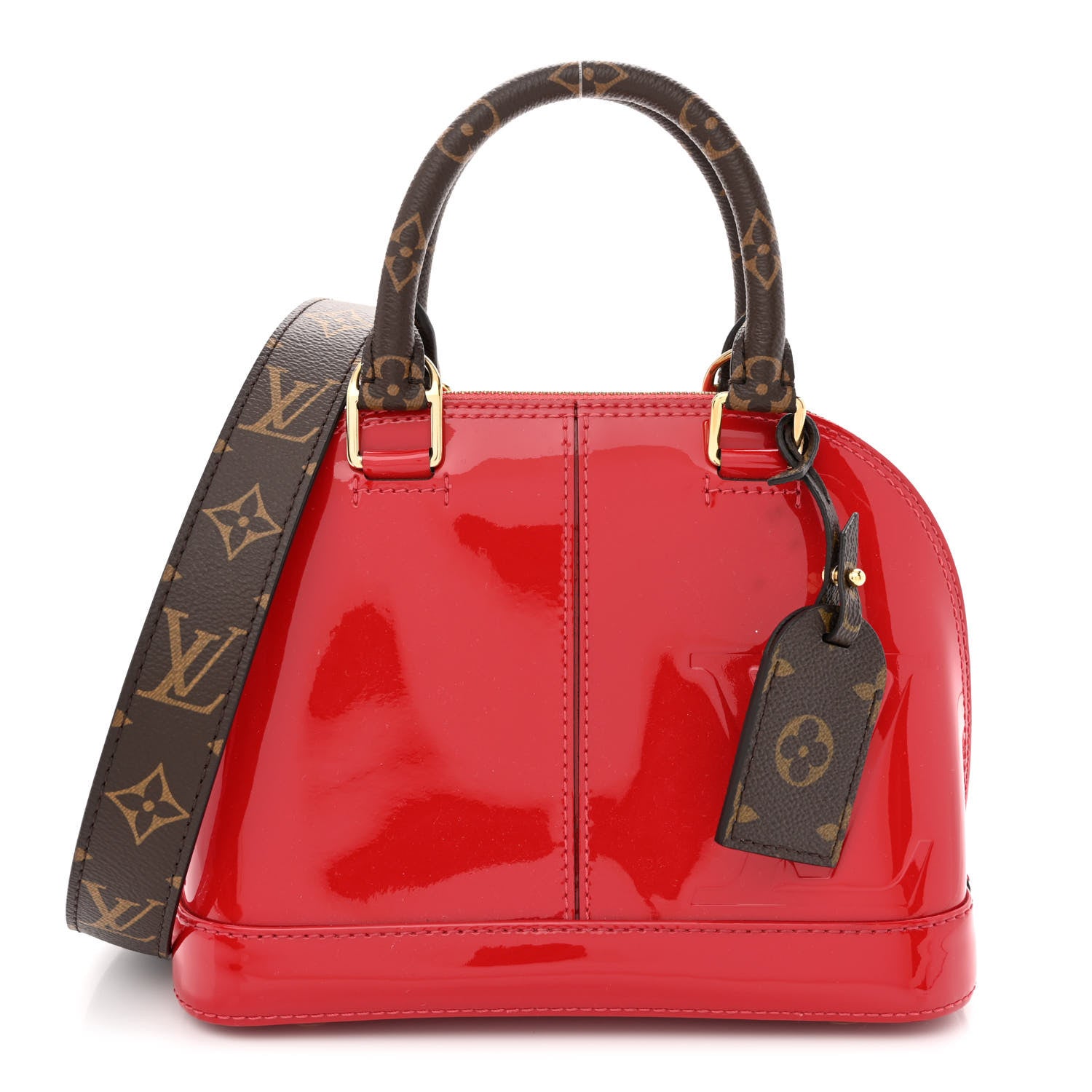 Louis Vuitton Patent Monogram Alma BB Scarlet 1 of 12