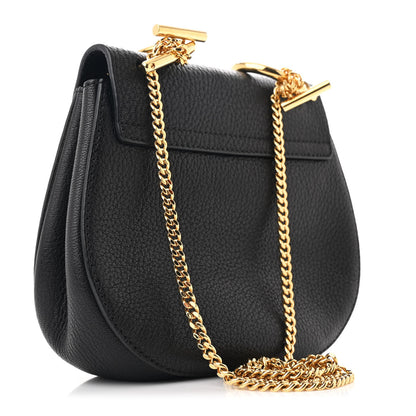 Chloe Grained Lambskin Mini Drew Shoulder Bag Black 3 of 10