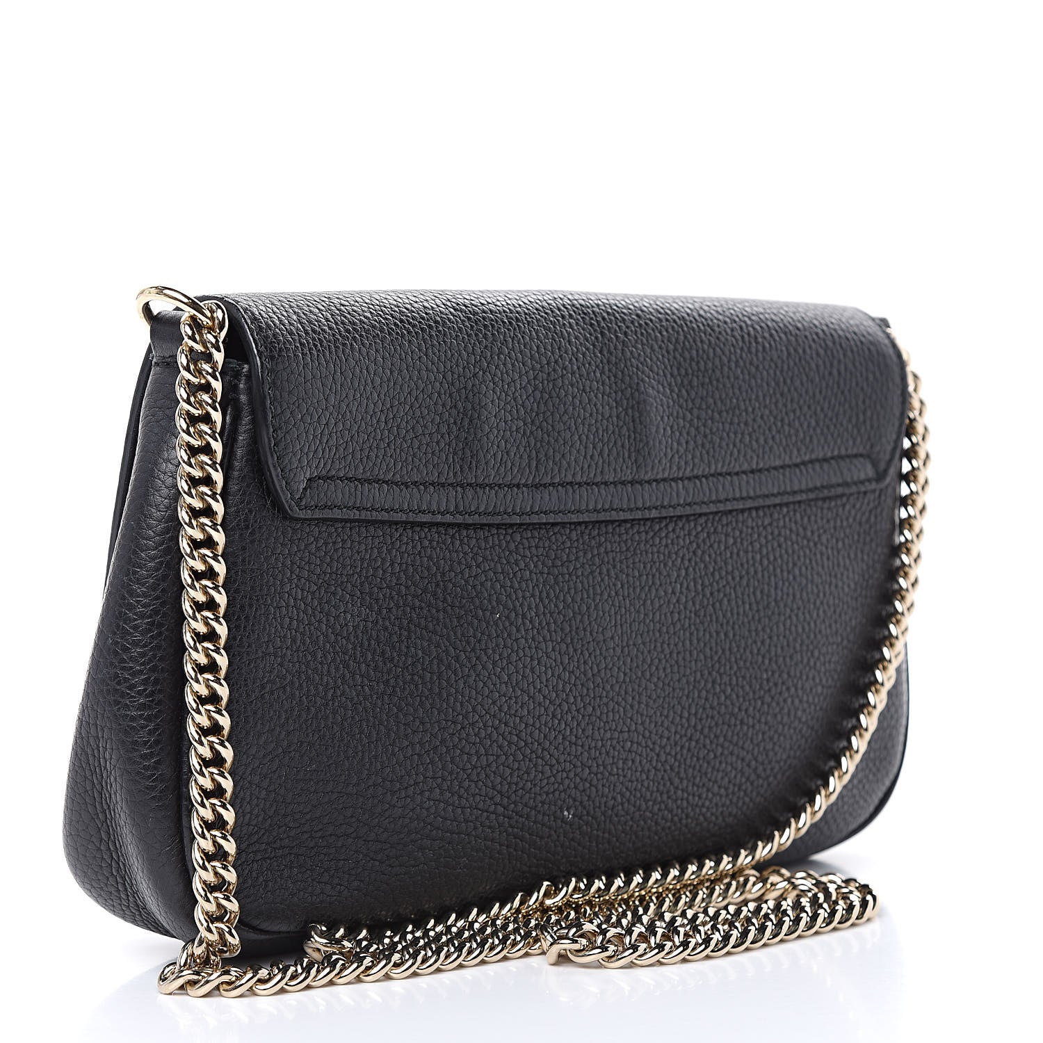 Gucci Pebbled Calfskin Medium Soho Flap Crossbody Black 3 of 15