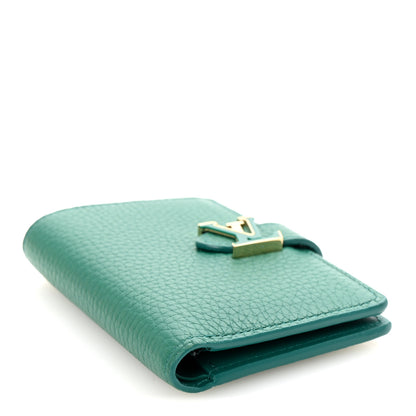 Louis Vuitton Taurillon Capucines Vertical Compact Wallet Green 4 of 7