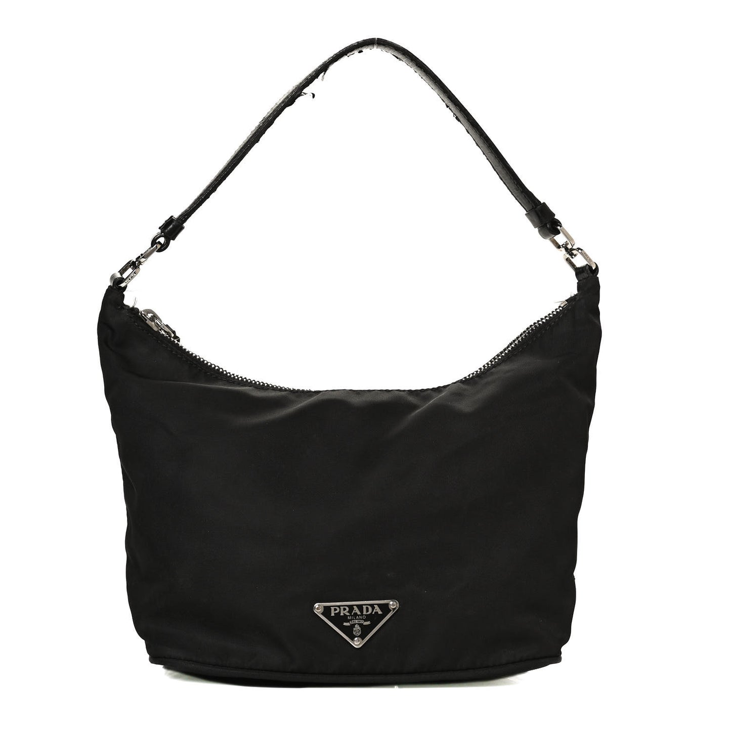 Tessuto Nylon Vitello Hobo Black