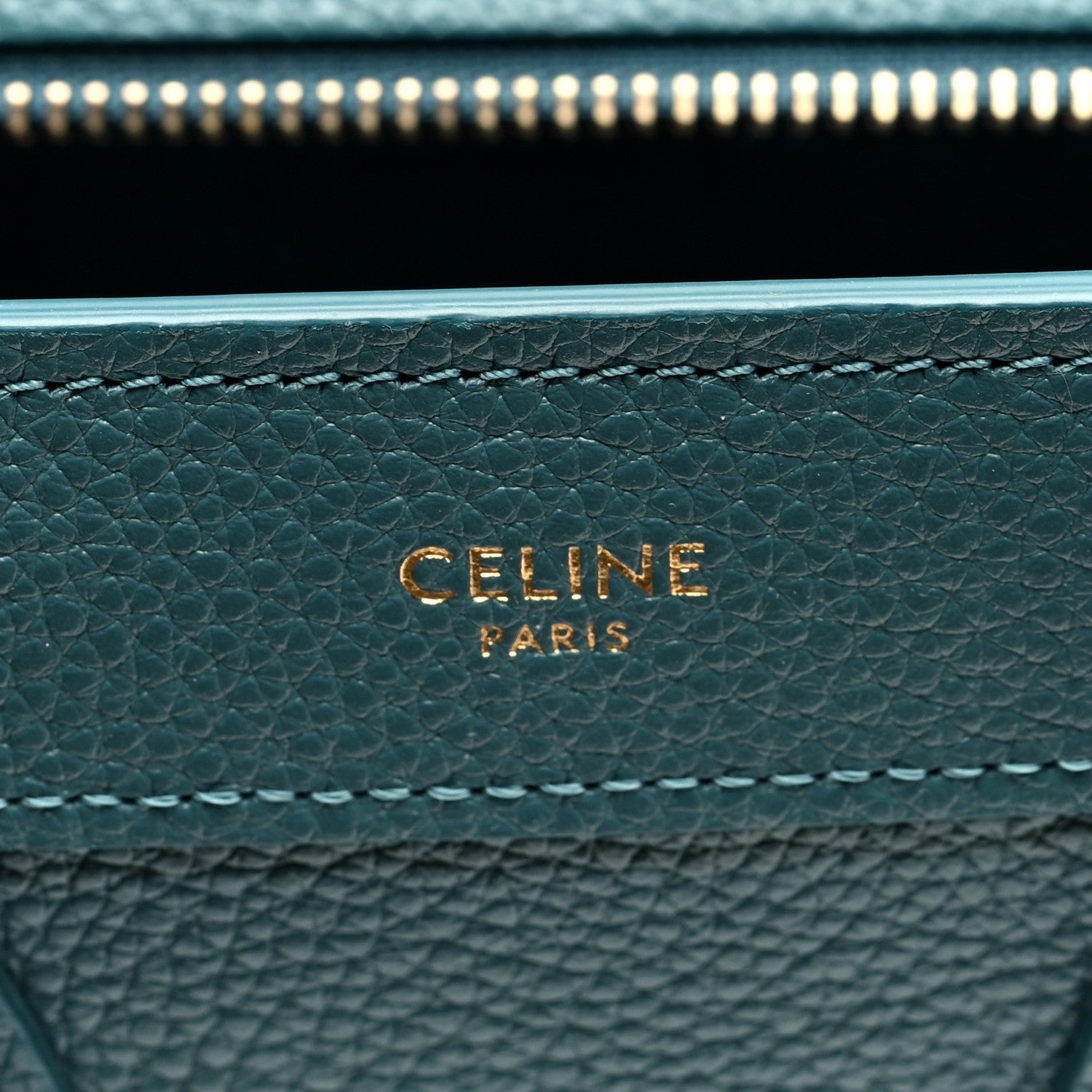 Celine Baby Drummed Calfskin Nano Prussian Blue 6 of 10