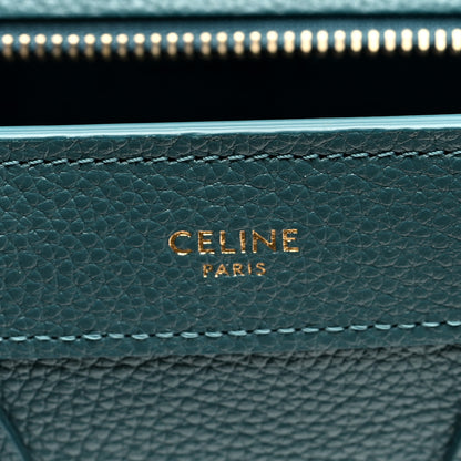 Celine Baby Drummed Calfskin Nano Prussian Blue 6 of 10