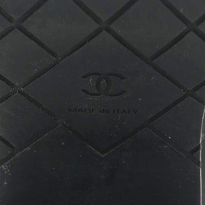 Chanel Lambskin Pearl Crystal Quilted CC Loafers 40 Black 8 of 11