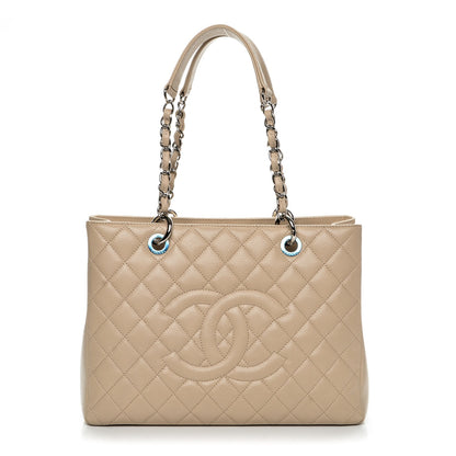 Chanel Caviar Quilted Grand Shopping Tote GST Beige Clair 1 of 7