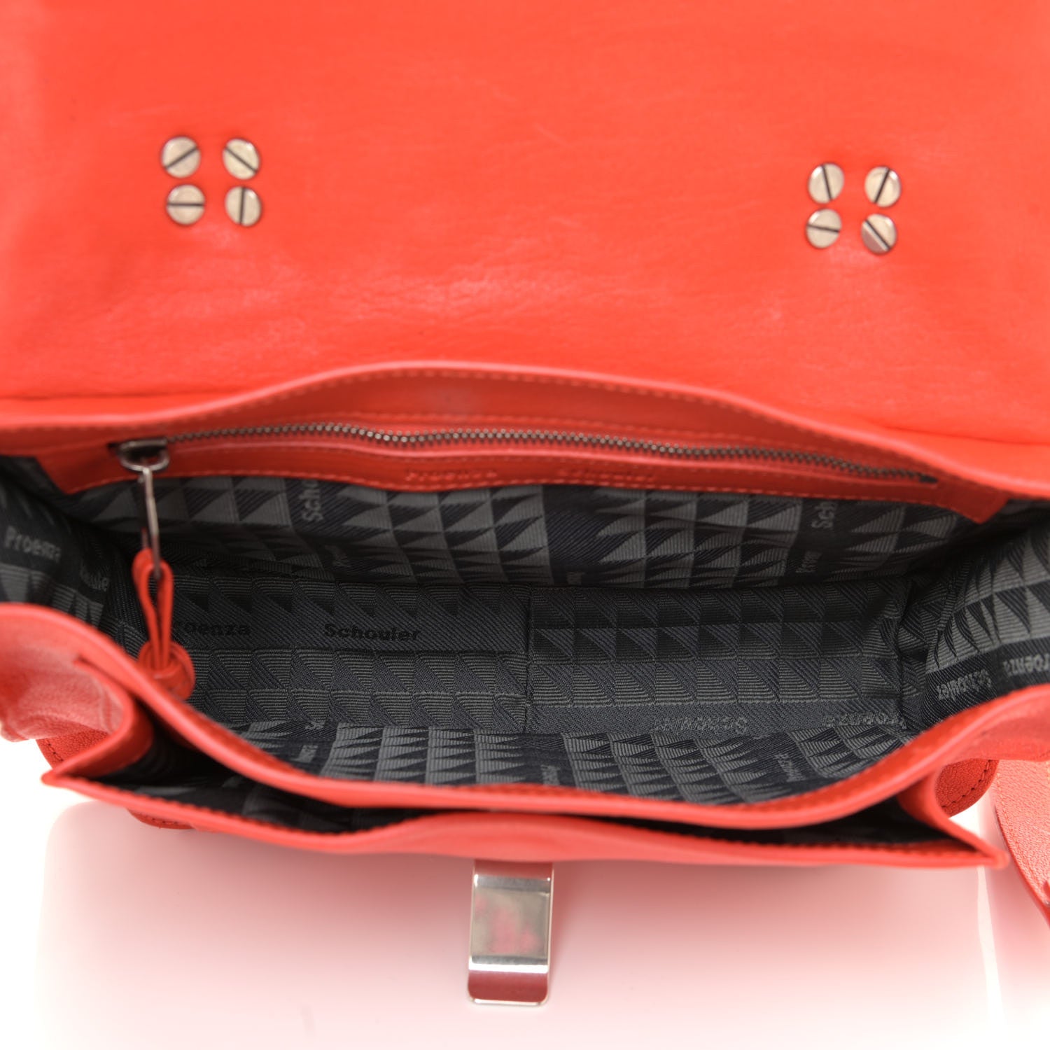 Proenza Schouler Lambskin Tiny PS1 Satchel Fire Red 5 of 15