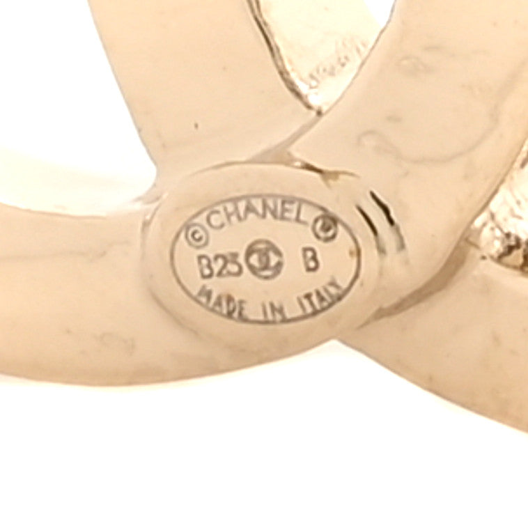 Chanel Metal Baguette Crystal CC Earrings Gold 4 of 5