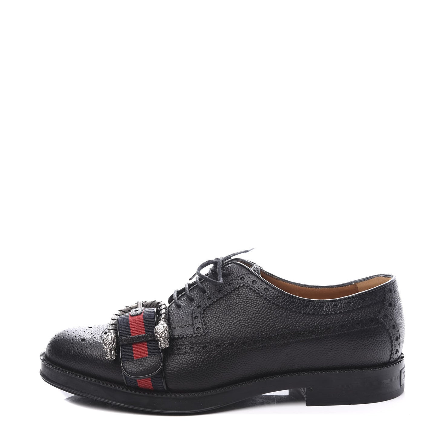 Pebbled Calfskin Dionysus Web Mens Martins Shoes 7 Black