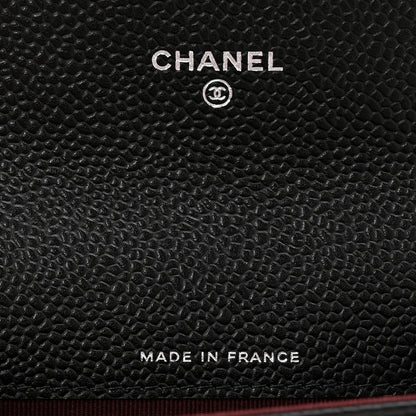 Chanel Caviar Quilted Flap Card Holder Wallet Black 6 of 8