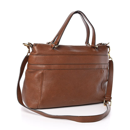 Gucci Pebbled Calfskin Ride Medium Top Handle Bag Brown 3 of 16