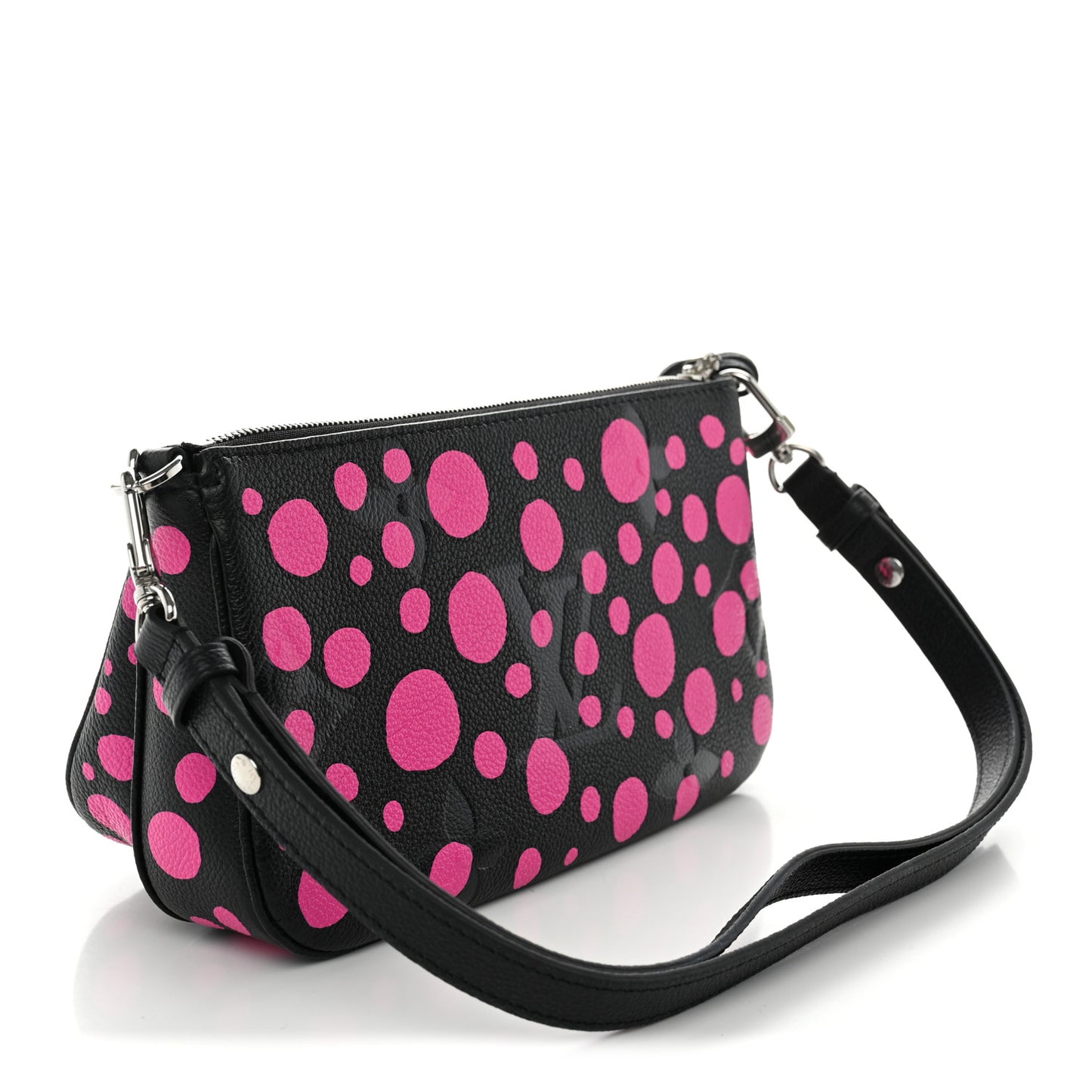 LV X YK Empreinte Multi Pochette Accessories Black Fuchsia