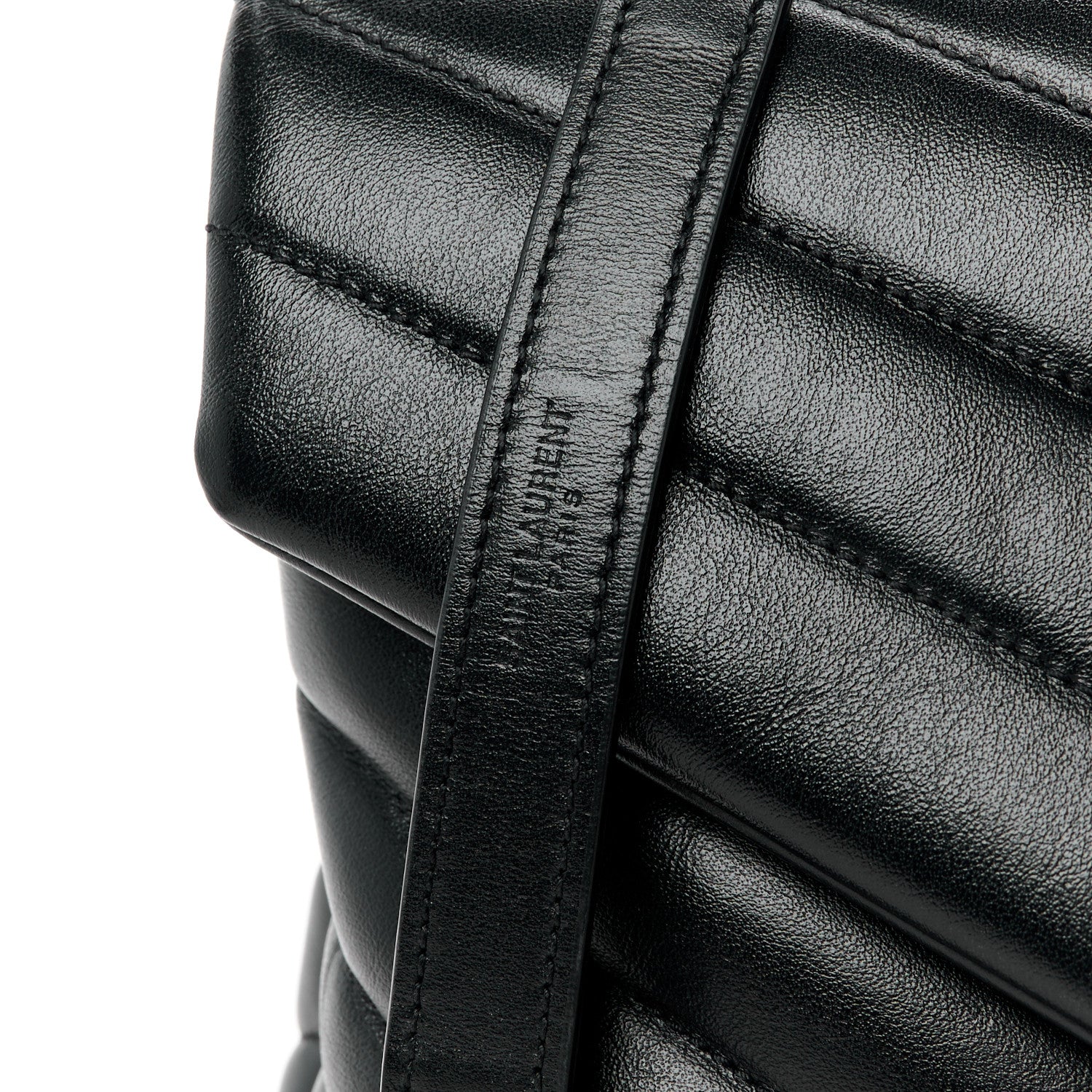 Saint Laurent Calfskin Y Quilted Monogram Monochrome Medium Loulou Chain Satchel Black 9 of 13