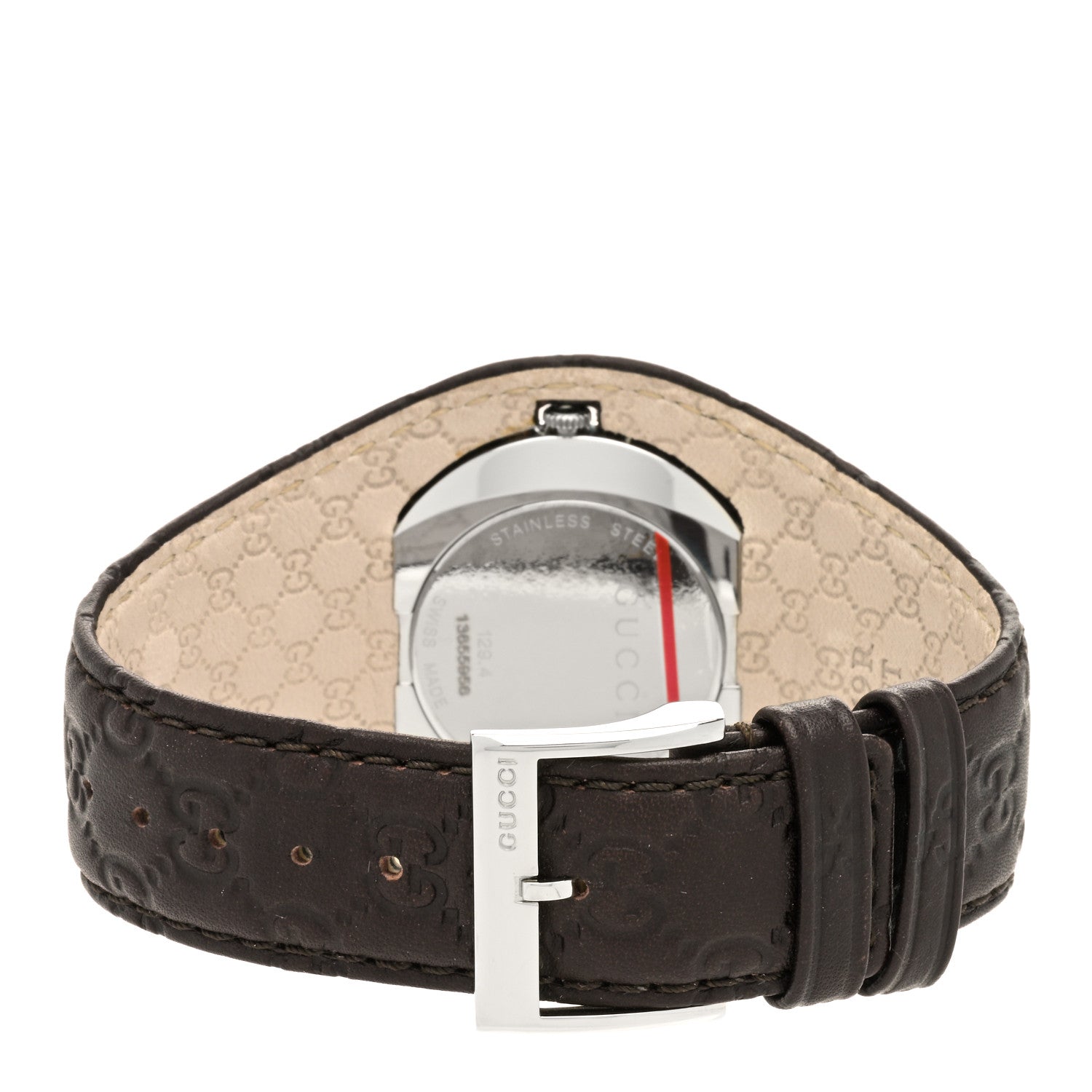 Gucci Stainless Steel Calfskin 36mm U-Play Quartz Watch Brown 3 of 5