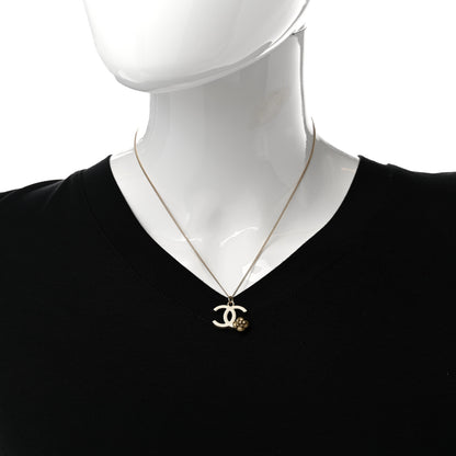 Chanel Enamel CC Camellia Necklace Ivory Gold 2 of 6