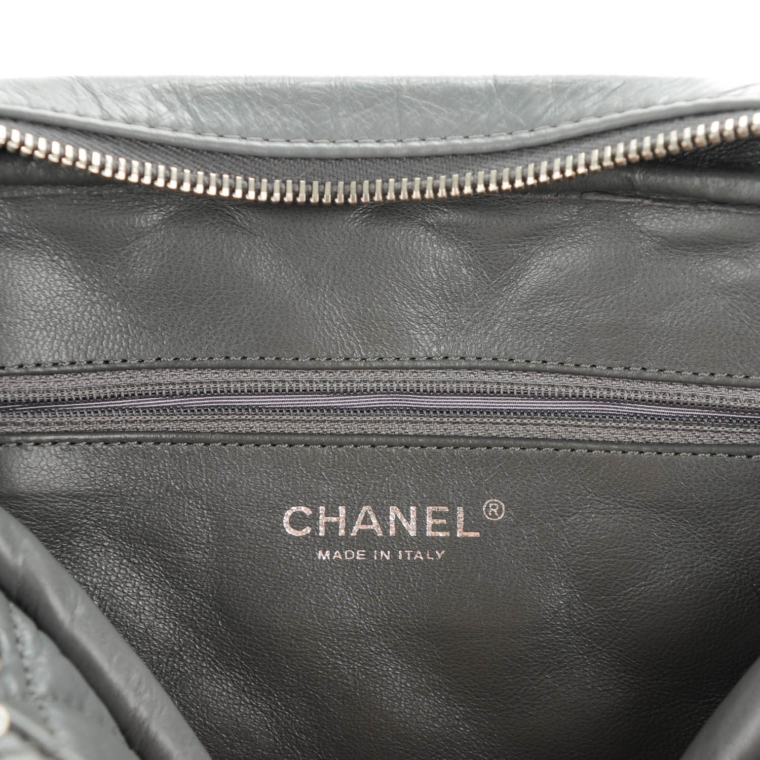 Chanel Aged Calfskin Quilted Medium Reissue Camera Case Grey 6 of 7