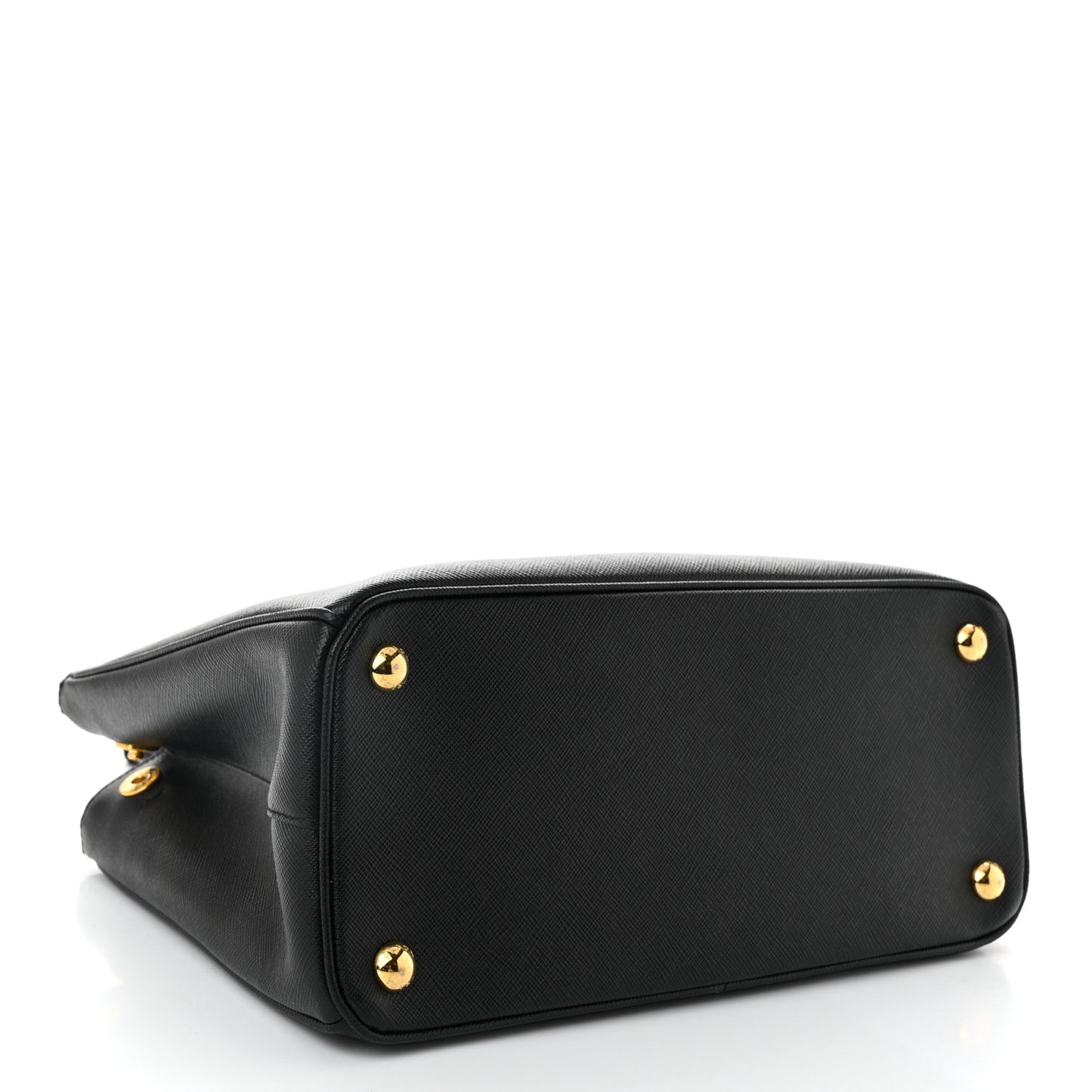 Saffiano Medium Galleria Double Zip Tote Black