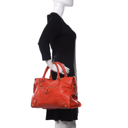 Balenciaga Agneau Giant 12 Gold Hardware City Rouge Coquelicot Rouge Braise 2 of 16