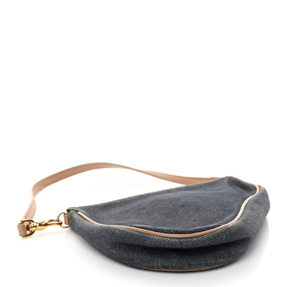 Christian Dior Denim Mini Saddle Pochette Navy 4 of 9