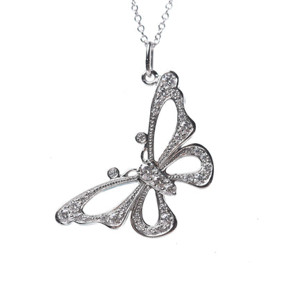 Tiffany Platinum Diamond Enchant Butterfly Necklace 4 of 6