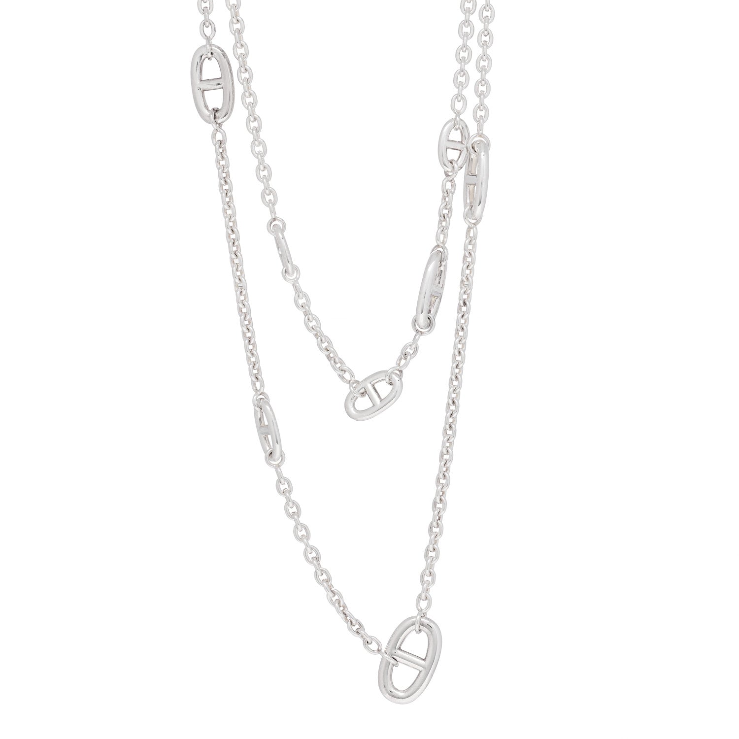 Hermes Sterling Silver Farandole Necklace 160 1 of 5