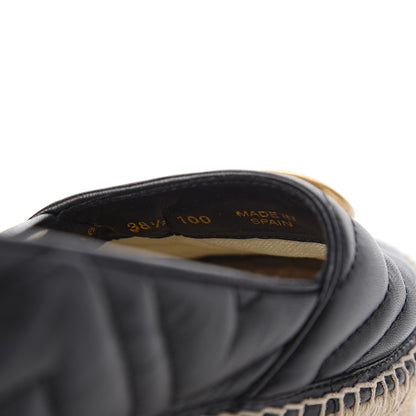 Gucci Nappa Matelasse GG Marmont Espadrilles 38.5 Black 8 of 9