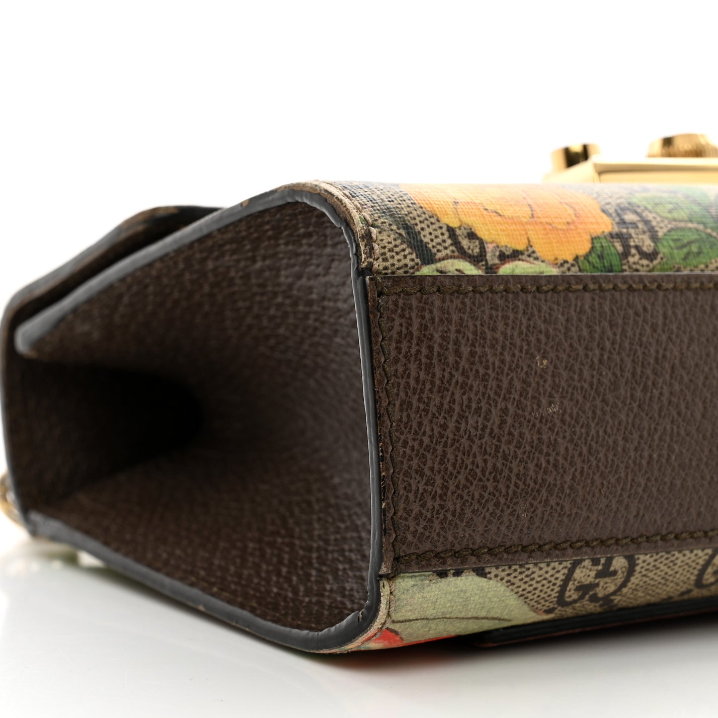 GG Supreme Monogram Tian Small Padlock Shoulder Bag Beige Multicolor New Acero