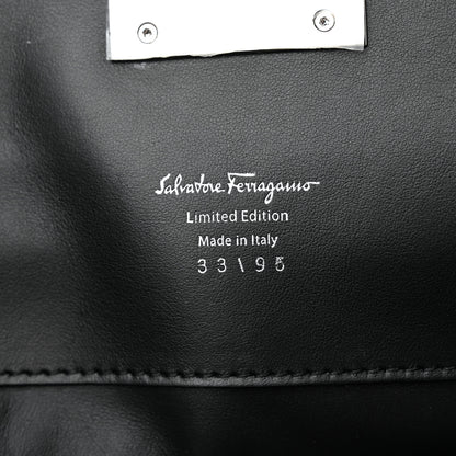 Salvatore Ferragamo Metallic Hammered Calfskin Studio Top Handle Bag Silver 8 of 11