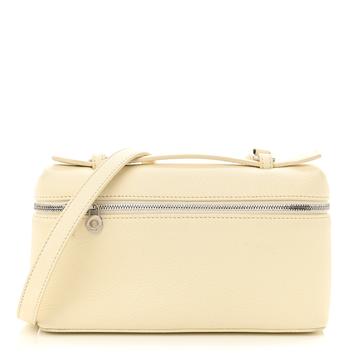Loro Piana Grained Calfskin L19 Extra Pocket Pouch Whisper White 1 of 9