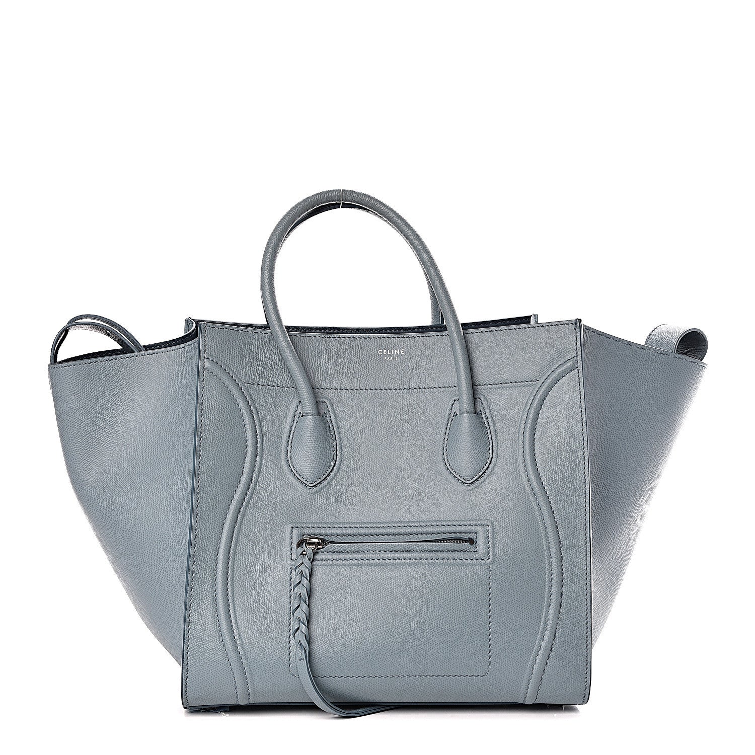 Celine Grained Calfskin Medium Phantom Luggage Glacier 1 of 10