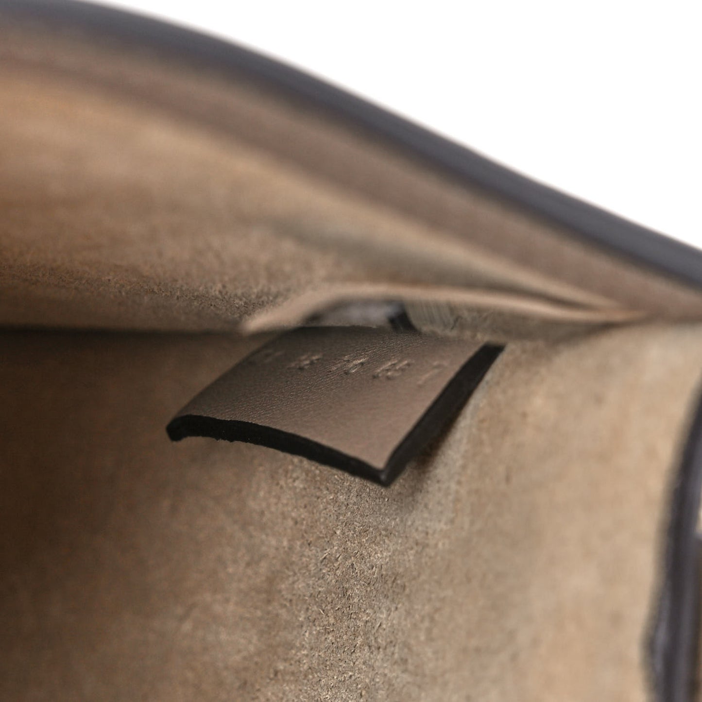 Calfskin Suede Small Nile Bracelet Bag Motty Grey