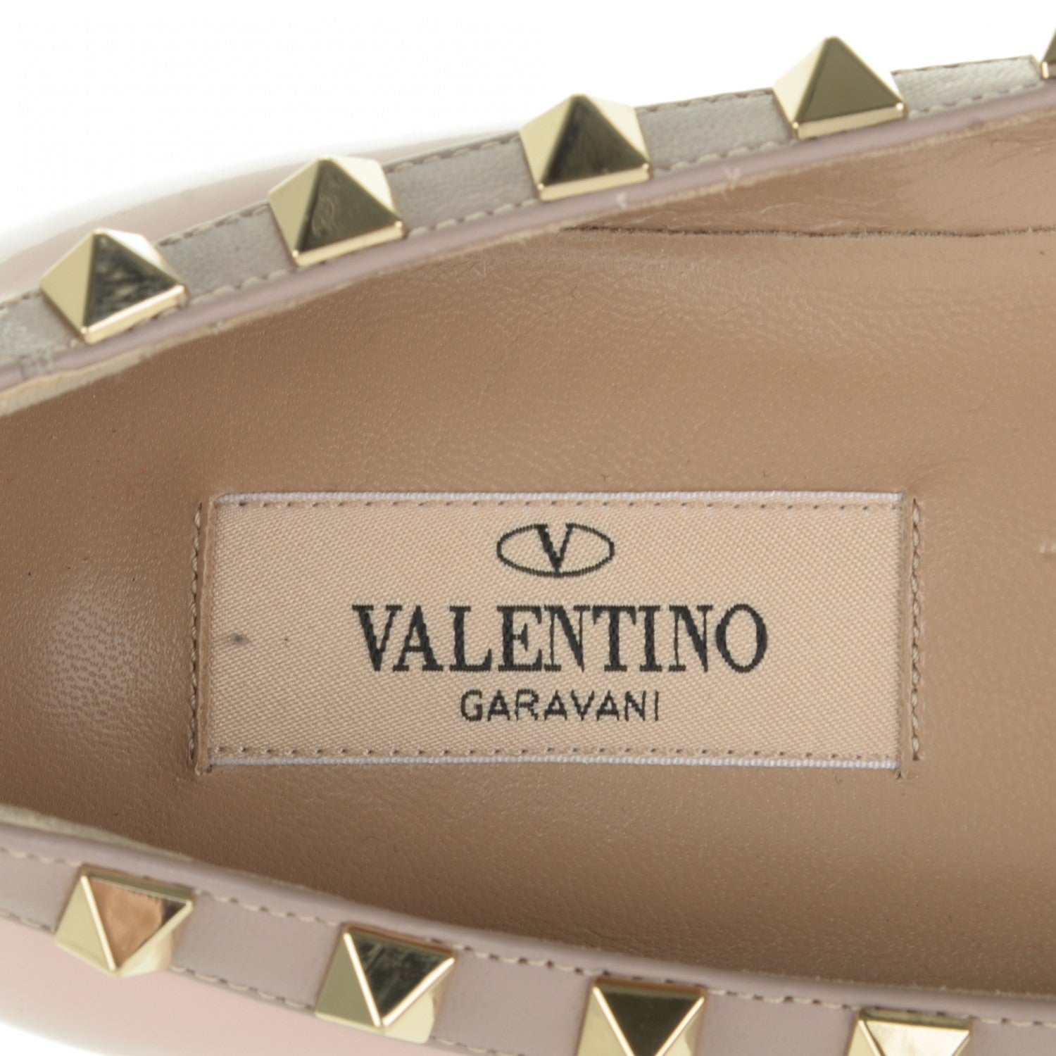 Valentino Garavani Patent Rockstud Ballerina Flats 36 Water Rose Poudre 7 of 10