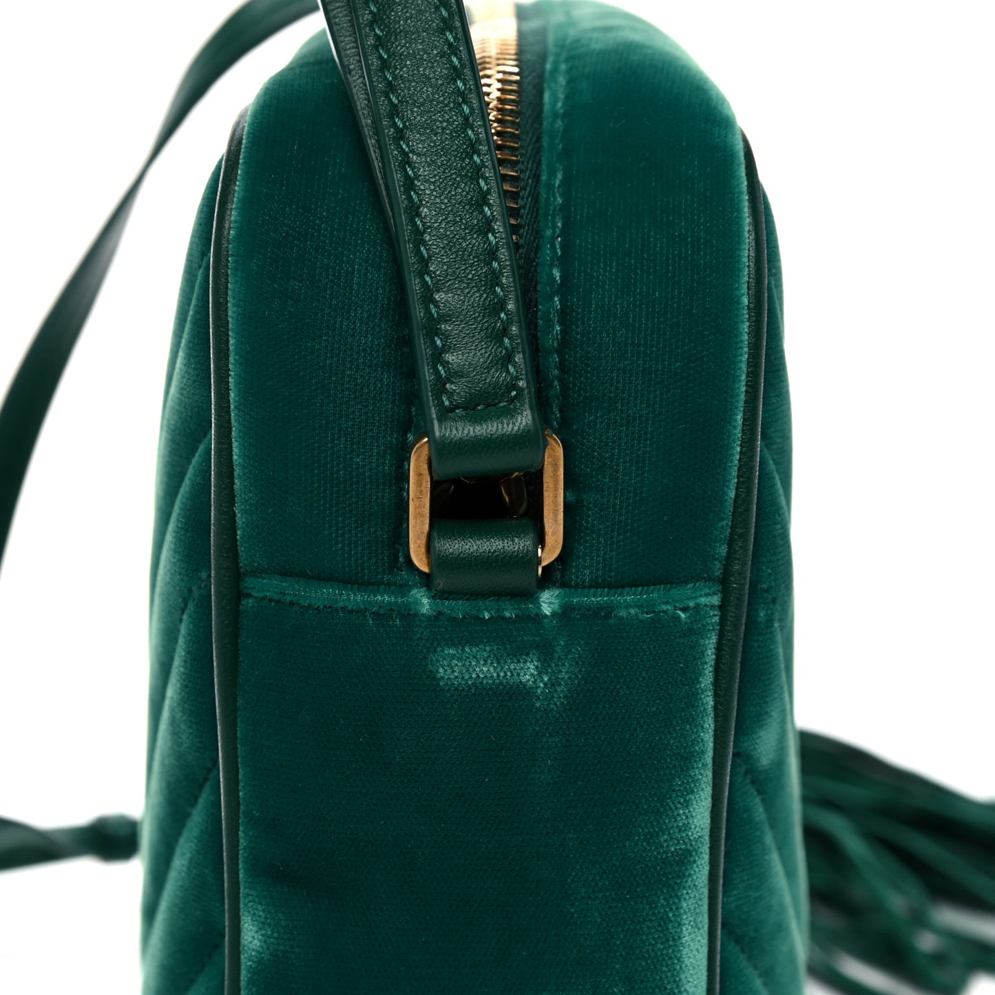 Velvet Matelasse Monogram Lou Camera Bag Deep Malachite