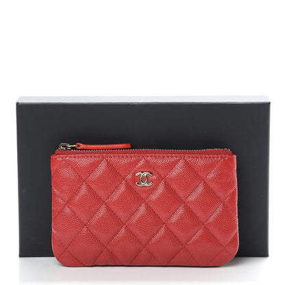 Chanel Caviar Quilted Small Cosmetic Case Red 8 of 8