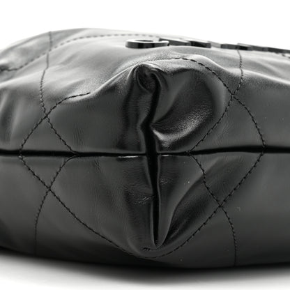 Chanel Shiny Calfskin Quilted Mini Chanel 22 So Black 9 of 10