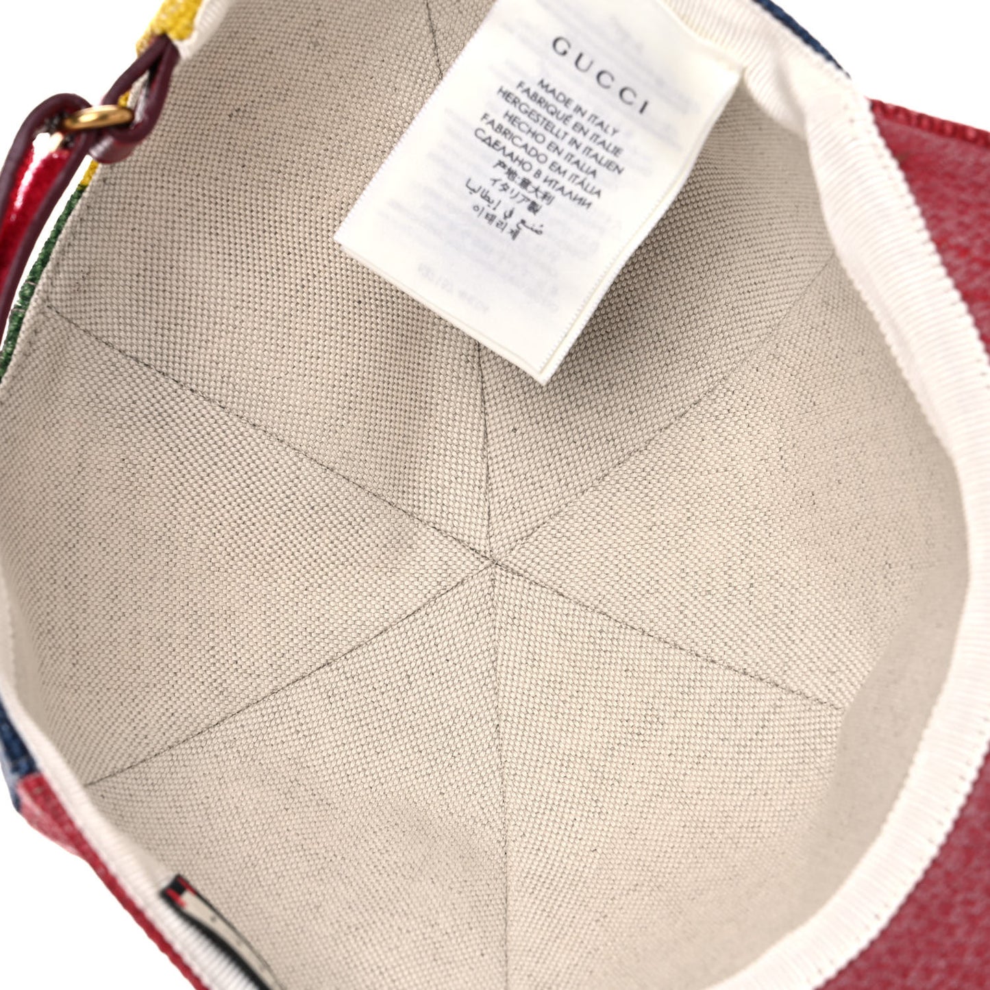 Canvas Marley Stripe Script Logo Patch Gucci 100 Baseball Hat L Multicolor