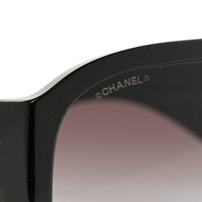 Chanel Acetate Crystal CC Shield Sunglasses 5466-B-A Black 7 of 8