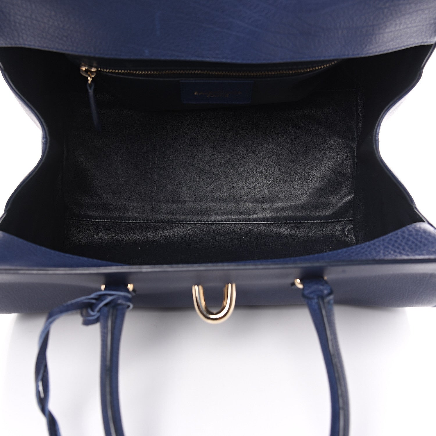 Balenciaga Grained Calfskin M Tube Round Tote Bleu Nautique 4 of 11