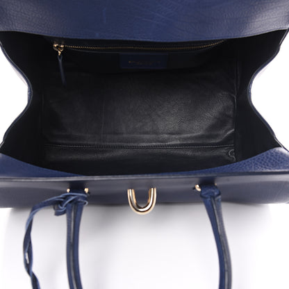 Balenciaga Grained Calfskin M Tube Round Tote Bleu Nautique 4 of 11