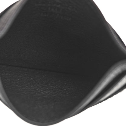 Louis Vuitton Calfskin Monogram Shadow Double Card Holder Black 5 of 7
