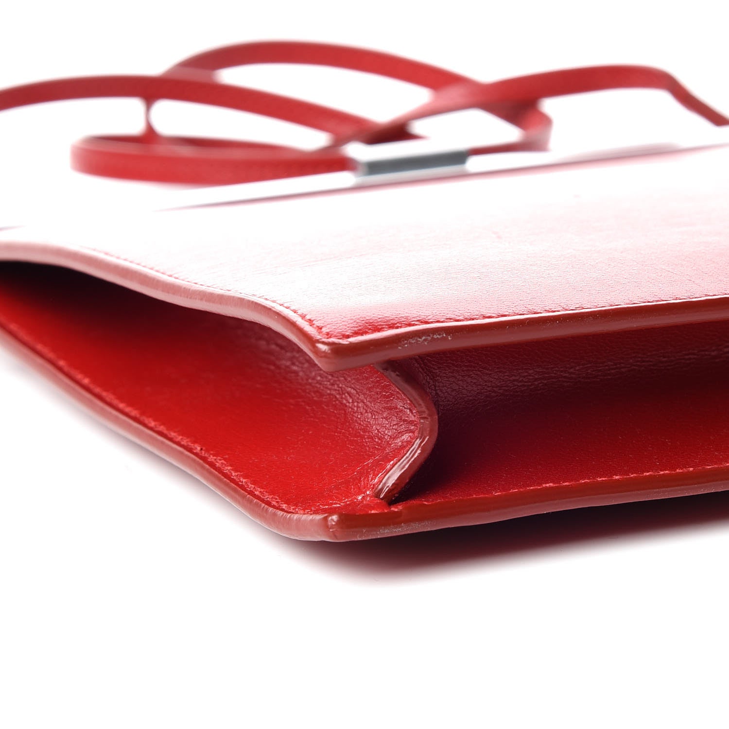 Celine Smooth Calfskin Mini Clasp Bag Pop Red 5 of 8