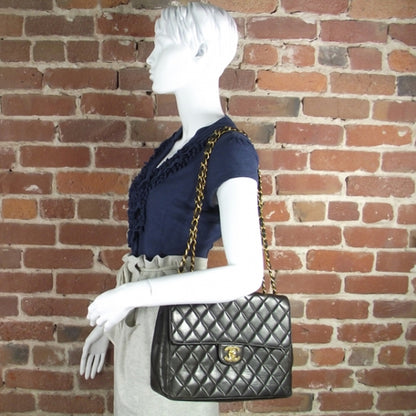 Chanel Vintage Lambskin JUMBO Flap 2 of 10