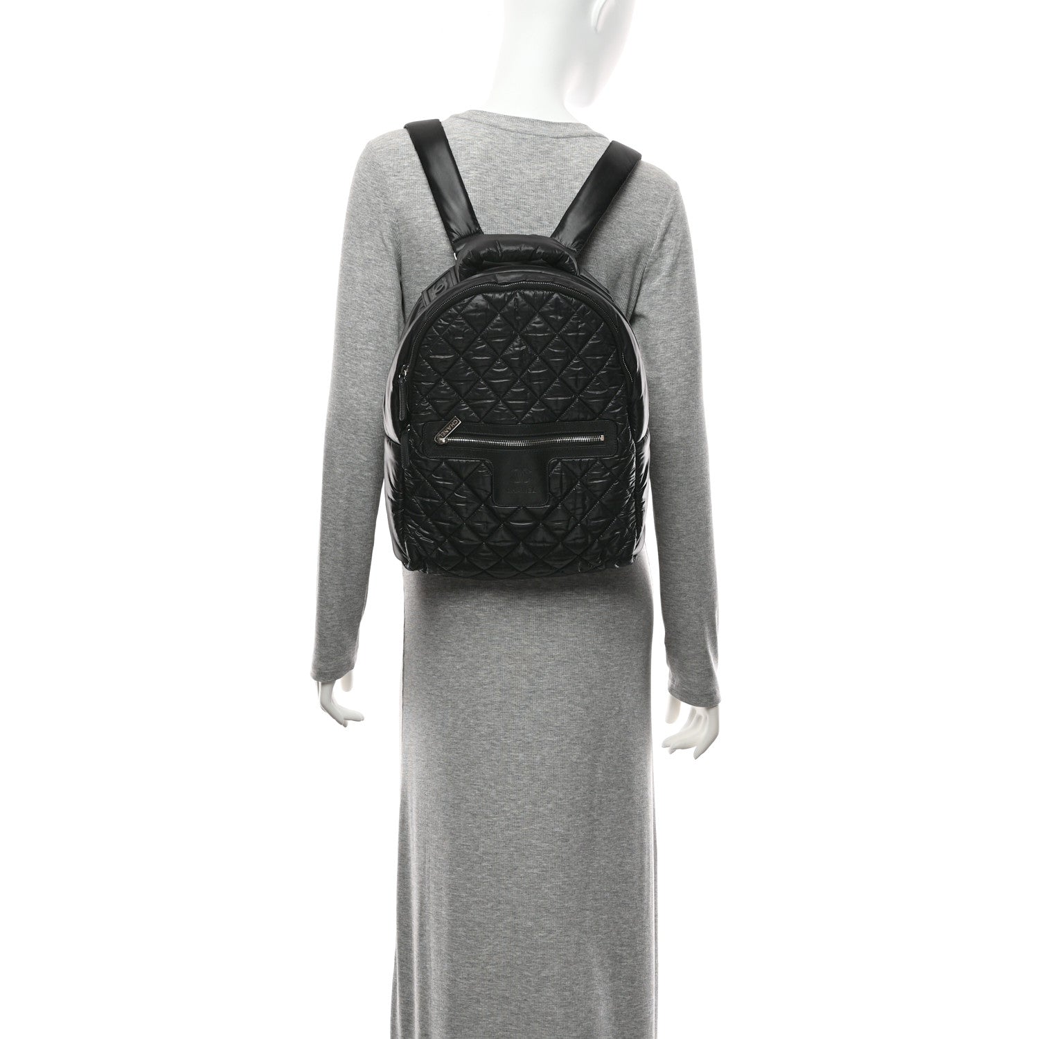Chanel Nylon Quilted Coco Cocoon Backpack Black 2 of 11