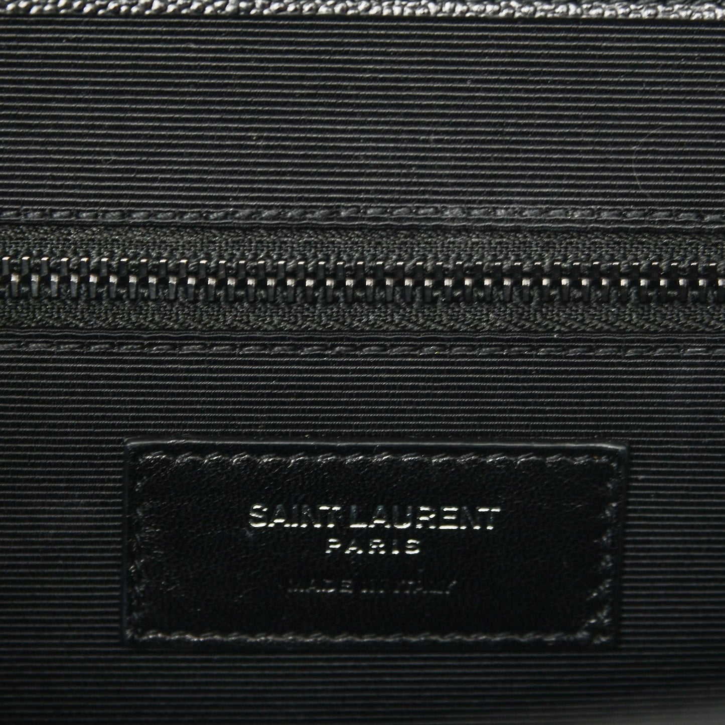 Grain De Poudre Textured Mixed Matelasse Large Triquilt Monogram Monochrome Satchel Black